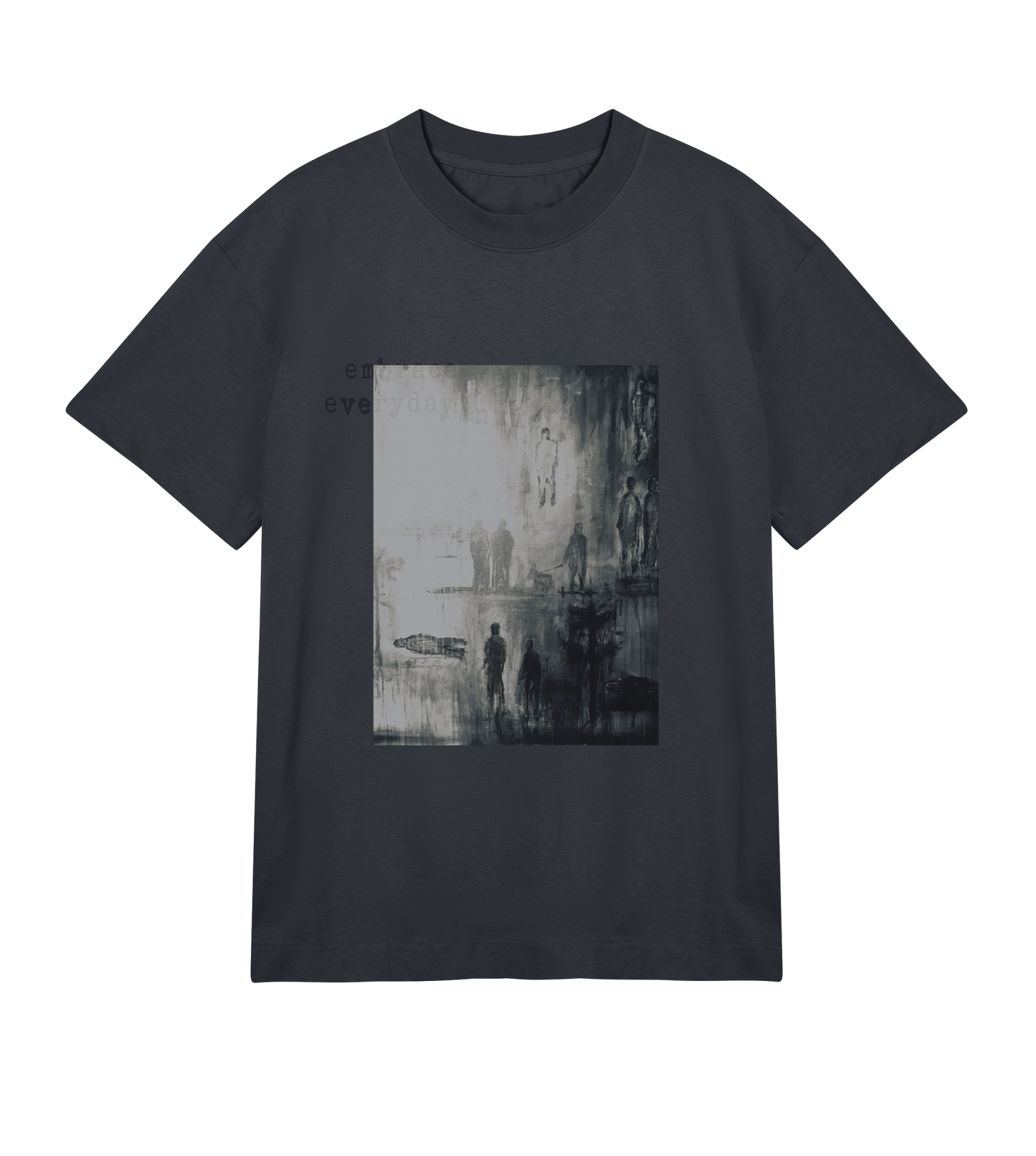 Anxiety - Oversized tee – konstnärligt tryck från RealRareDesign