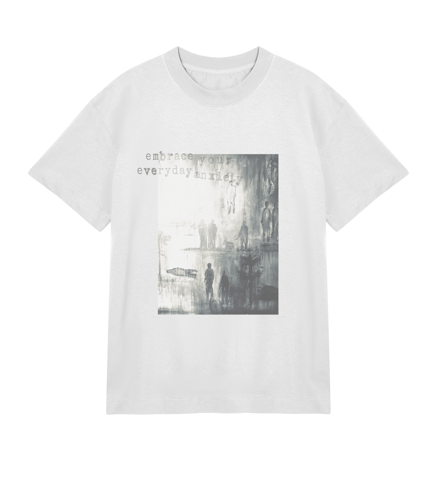 Anxiety - Oversized tee – konstnärligt tryck från RealRareDesign