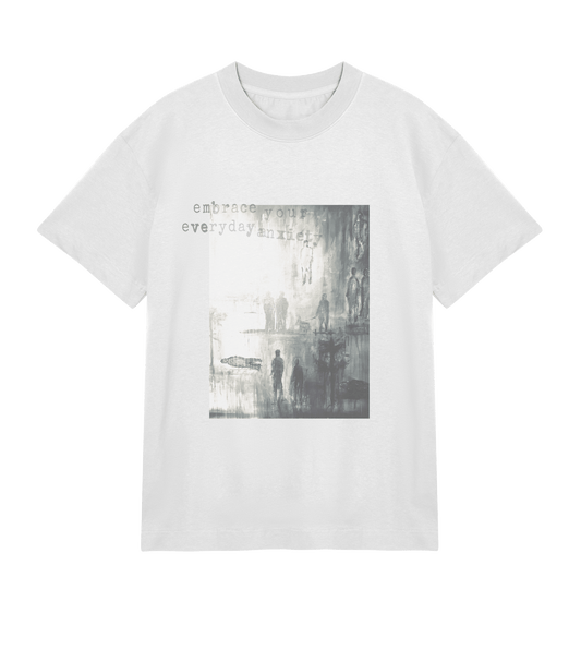 Anxiety - Oversized tee – konstnärligt tryck från RealRareDesign