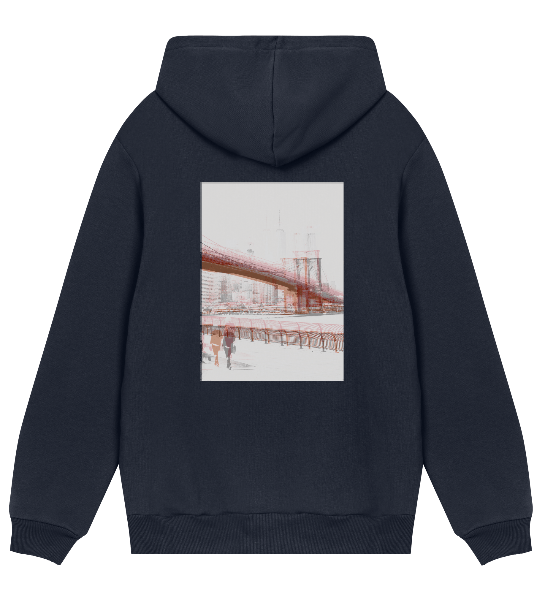 Broklyn bridge - regular hoodie – konstnärligt tryck från RealRareDesign