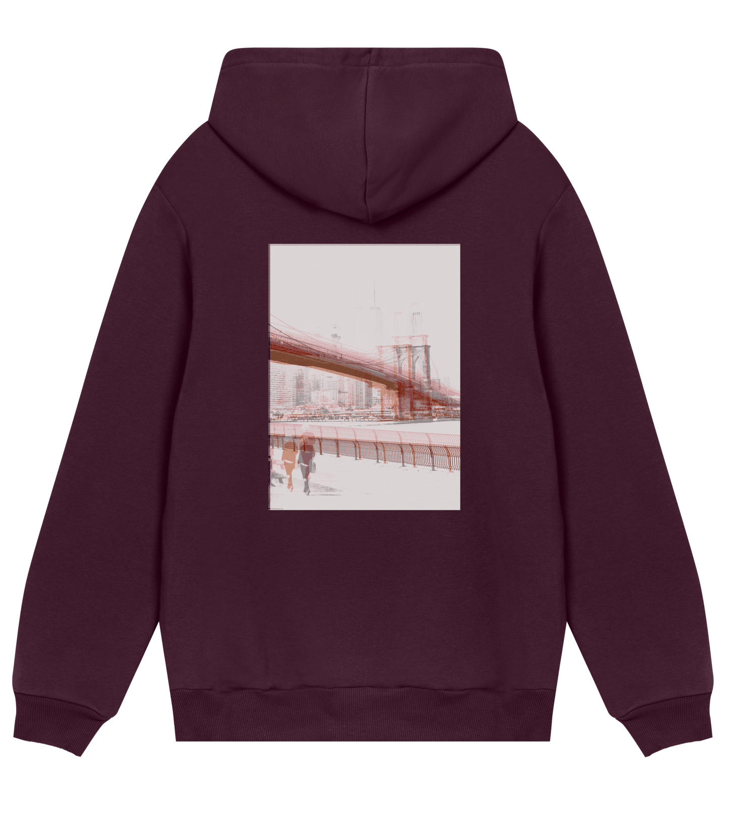 Broklyn bridge - regular hoodie – konstnärligt tryck från RealRareDesign