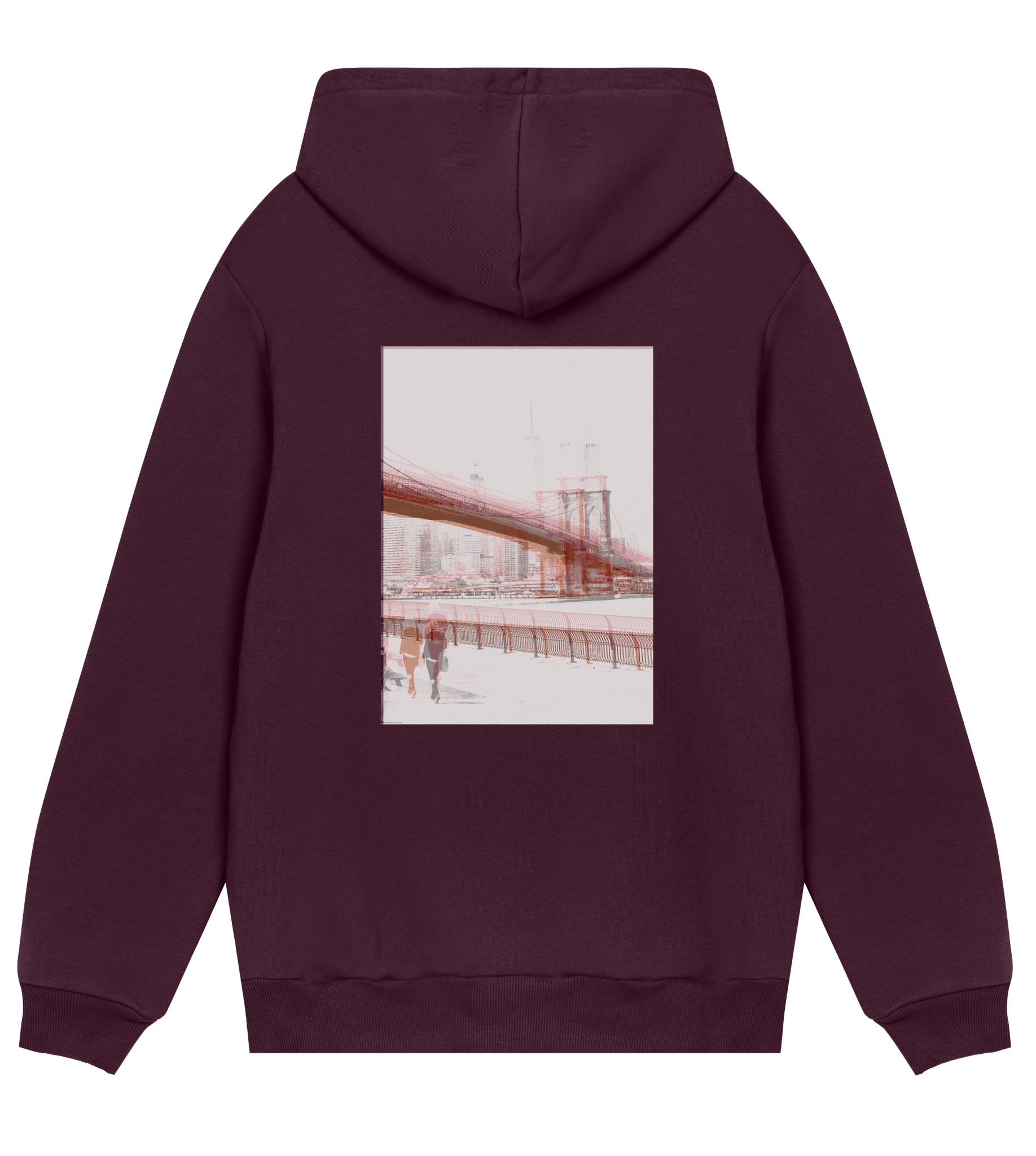 Broklyn bridge - regular hoodie – konstnärligt tryck från RealRareDesign