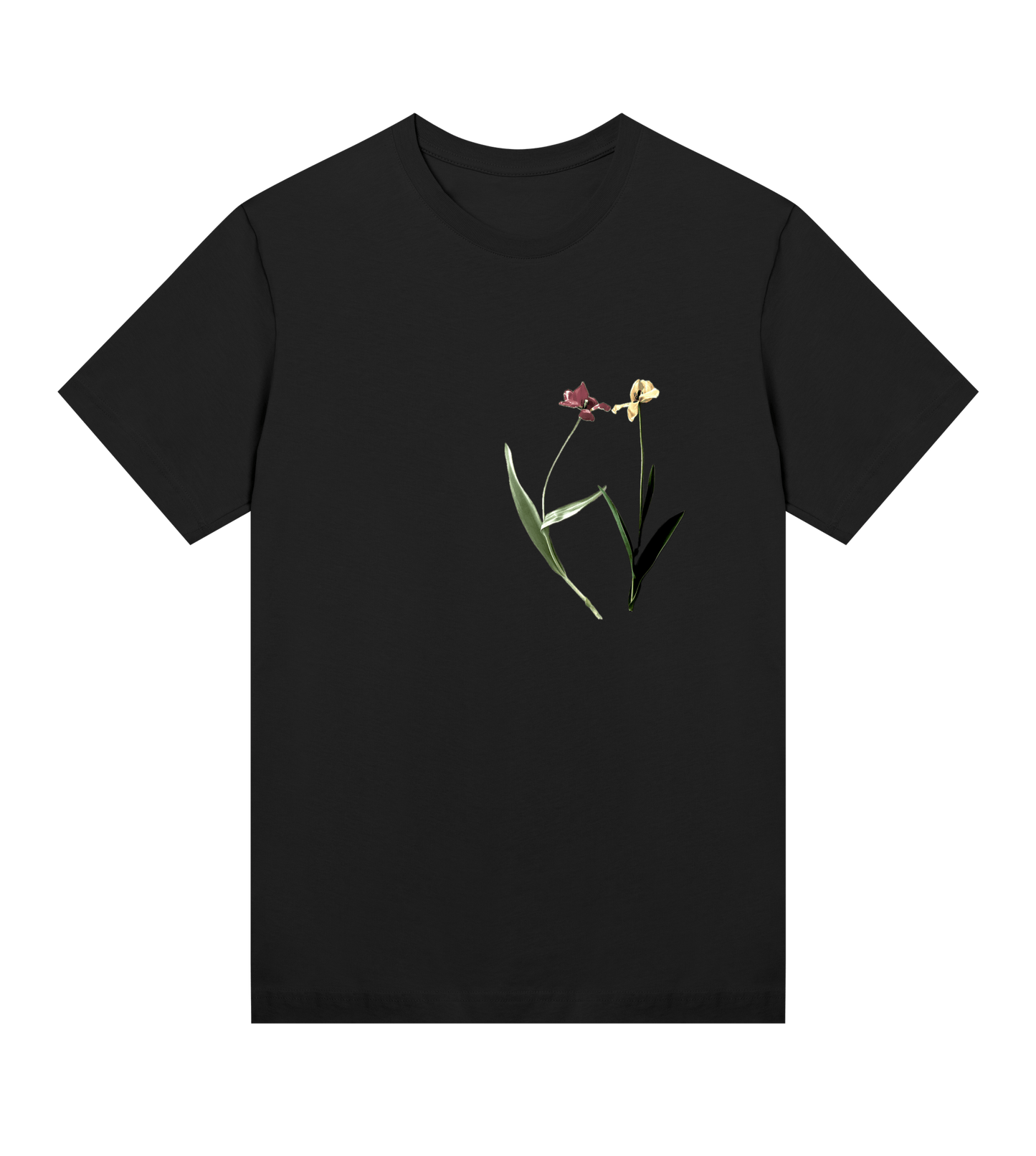 Two tulips - regular tee – konstnärligt tryck från RealRareDesign